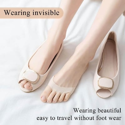 Picture of Foot Pads Forefoot Pads, 1 Pairs Gel High Heels Forefoot Shoes Pads Forefoot Pad Women Men Pain Relief Prevention Gel Pads Metatarsal Pads for High Heels for Working Running