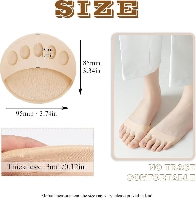 Picture of Foot Pads Forefoot Pads, 1 Pairs Gel High Heels Forefoot Shoes Pads Forefoot Pad Women Men Pain Relief Prevention Gel Pads Metatarsal Pads for High Heels for Working Running