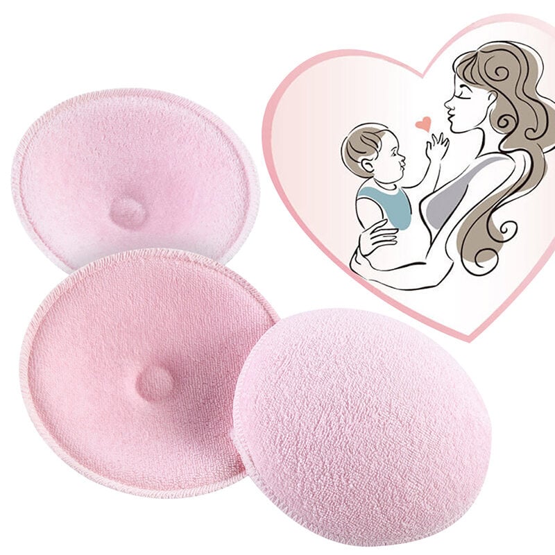 Picture of 4-Pack Ultra Soft Reusable Breastfeeding Pads, Hypoallergenic, Waterproof, Leak-Proof Nursing Bra Inserts