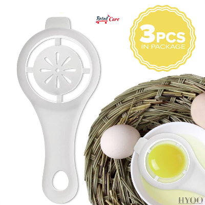 Picture of BURIUS Egg Separator Tool (3-PACK)-Egg Divider Tool-Egg Yolk Separator-Egg White Separator-Egg Divider Strainer Screen Filter-Chef Kitchen Gadgets-Dishwasher Safe-Very Durable