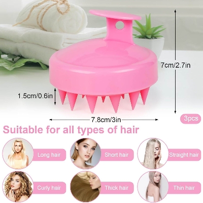 Picture of Scalp Massager Shampoo Brush, Hair Scalp Scrubber Shower Hair Brush Head Massager for Stress Relax Hair Growth, Dandruff Brush Scalp Exfoliator for Women Men and Kids , (MULTICOLOR)