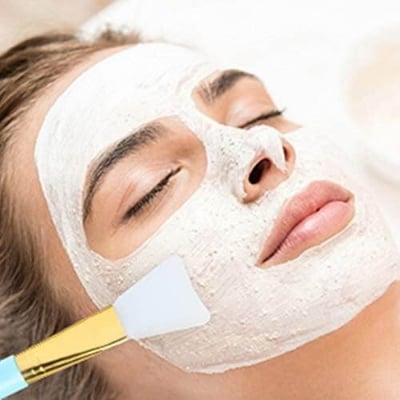 Picture of 2 Pcs Soft Silicone Facial Cleansing Brush Face Exfoliator Blackhead Acne Pore Pad Cradle Cap Face Wash Brush for Deep Cleaning Skin Care And 1PCS Soft Silicone Facial Mud Mask Applicator Brush