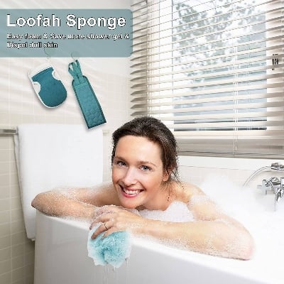 Picture of 3Pcs/Set Body Scrubber Back Massage Exfoliating Sponge Bathroom Bath Brush Scrub Shower Brush Body Wash Scrub Deep Cleaning Body Scrubber Sponge Bath Supplies