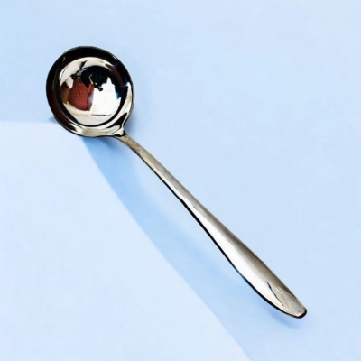Picture of Stainless Steel Ladle - 9.5 Inch Big Soup Spoon, Elegant Silver, Ideal for Cooking and Serving-Silver