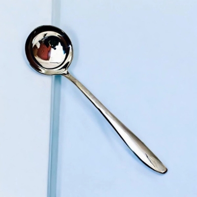Picture of Stainless Steel Ladle - 9.5 Inch Big Soup Spoon, Elegant Silver, Ideal for Cooking and Serving-Silver
