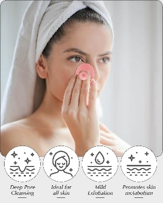 Picture of HHBEAUTY Face Scrubber, Soft Silicone Scrubbies Facial Cleansing Pad Face Exfoliator Face Scrub Face Brush Silicone Scrubby for Massage Pore Cleansing Blackhead Removing Exfoliating