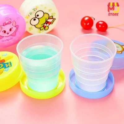Picture of MVM Mini Cartoon Folding Glass Magic Glass for Kids Folding Collapsible Magic Cup Mug Glass for Travel Outdoor Hiking Picnic Attractive Glass Birthday Return Gift 1PCS ( Multicolour)
