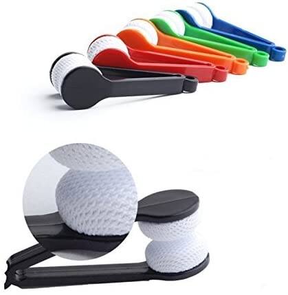 Picture of SEAHAVEN Eye Glass Cleaner, Premium Microfiber Portable Eyeglass Spectacles Sunglass Lens Cleaner Brush Clip Specs Cleaning Tool With Key Hole Microfiber Cloth Handle Reading Glasses with Keyring (Multicolored)