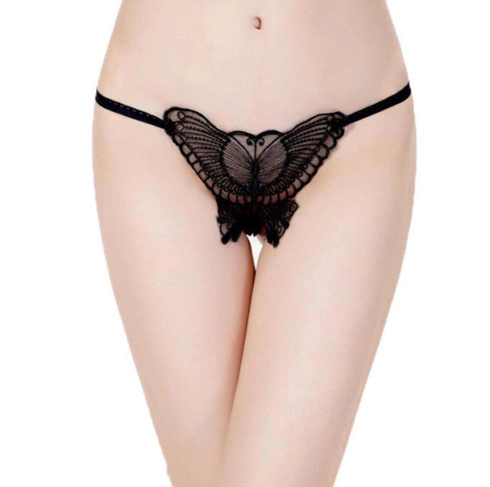 Picture of MERISHOPP Womens Lace butterfly Underwear Lingerie G-string Thongs Panties|