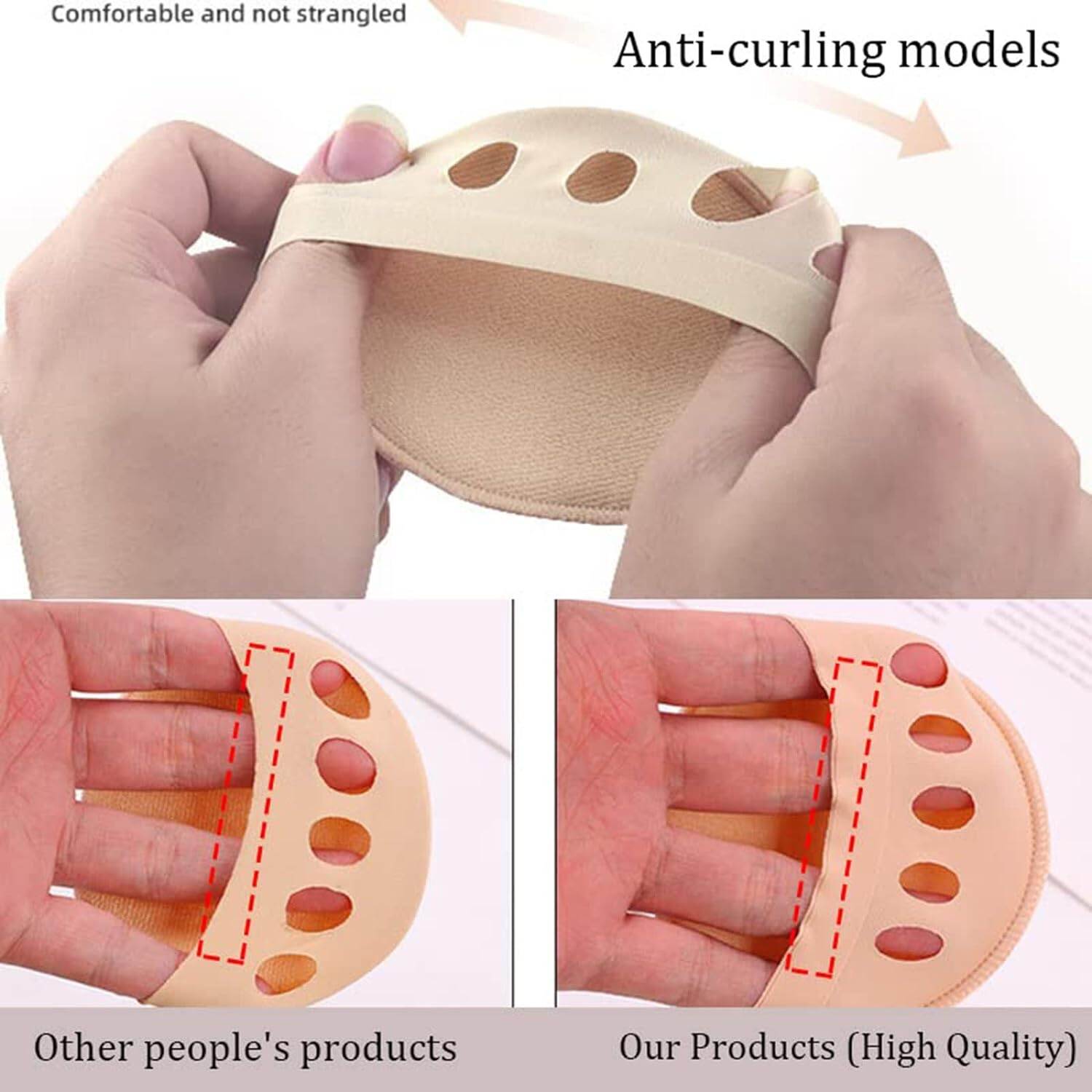 Picture of Finger Socks Five-Toe Forefoot Pads – Cushioned Support for High Heels & Calluses | Pain Relief & All-Day Comfort (1PAIRs)