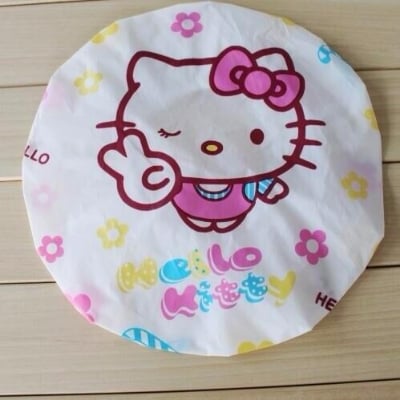Picture of LARGE Shower Caps, Waterproof Bath Caps Plastic Reusable Shower Caps Elastic Band Bath Hair Caps for Women perfect for use while cooking or applying nourishing treatments. -1pc-MULTICOLOR