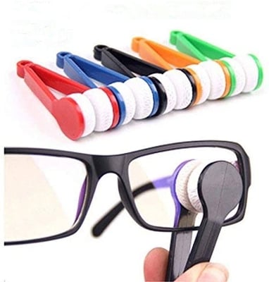 Picture of Glasses Cleaner Brushes, Spectacle Glass Cleaner, Eyeglass Cleaning Kit Portable Glasses Cleaning kit 2 pcs Mini Microfiber Cleaner Soft Brush, Glasses Cleaner, Portable Mini Glasses Cleaners