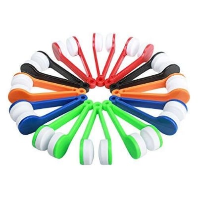 Picture of Glasses Cleaner Brushes, Spectacle Glass Cleaner, Eyeglass Cleaning Kit Portable Glasses Cleaning kit 2 pcs Mini Microfiber Cleaner Soft Brush, Glasses Cleaner, Portable Mini Glasses Cleaners