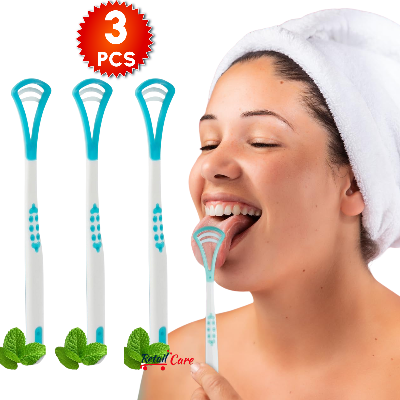 Picture of Tongue Scraper for Fresh Breath Perfect Tongue Scraper for Adults and Kids, Enhance Your Oral Hygiene with Tongue Brushes, Scrapers for Bad Breath Treatment (3 Pack (Scraper))