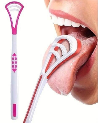 Picture of Tongue Scraper for Fresh Breath Perfect Tongue Scraper for Adults and Kids, Enhance Your Oral Hygiene with Tongue Brushes, Scrapers for Bad Breath Treatment (3 Pack (Scraper))