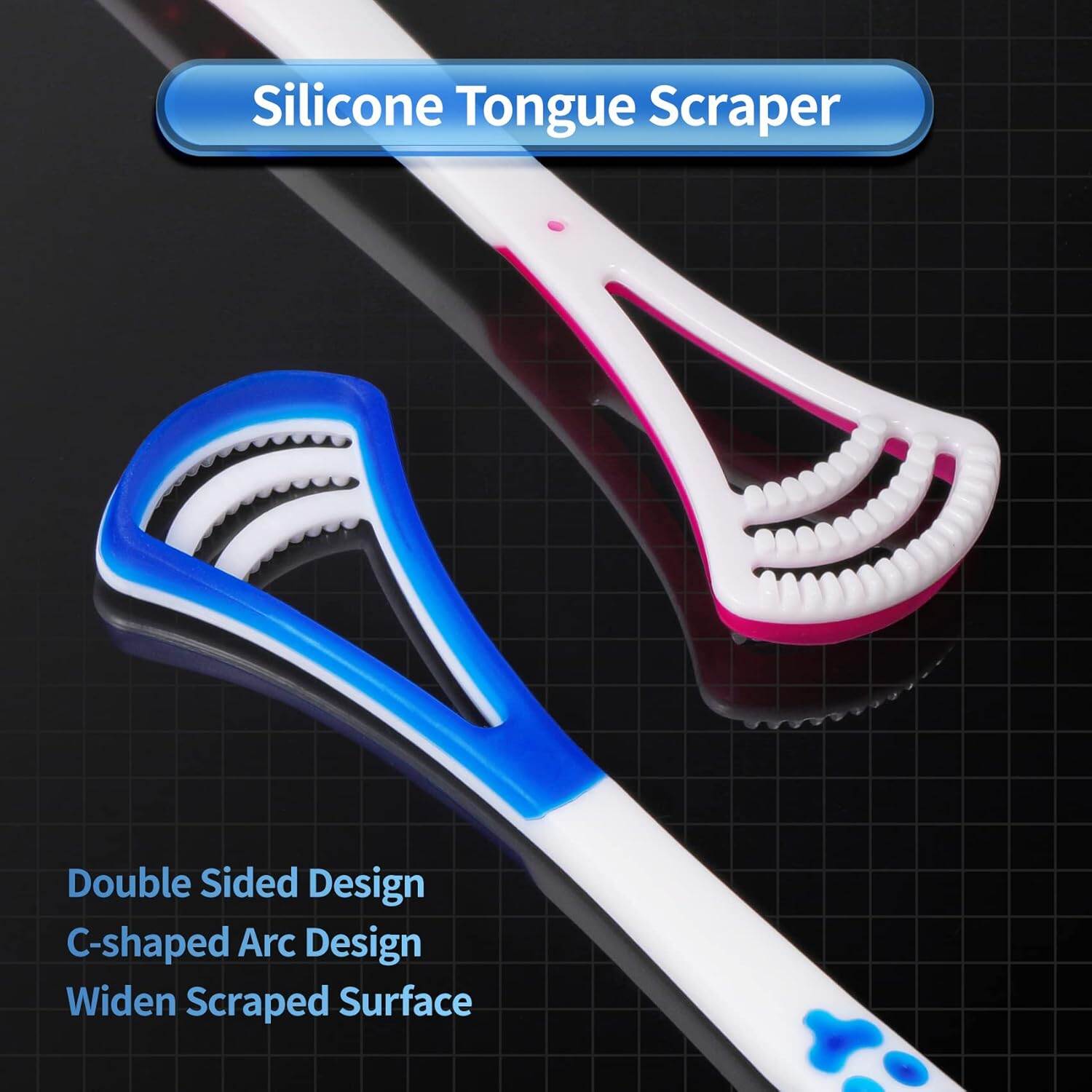 Picture of Tongue Scraper Tongue Cleaner  for Fresh Breath Perfect Tongue Scraper for Adults and Kids, Enhance Your Oral Hygiene with Tongue Brushes, Scrapers for Bad Breath Treatment