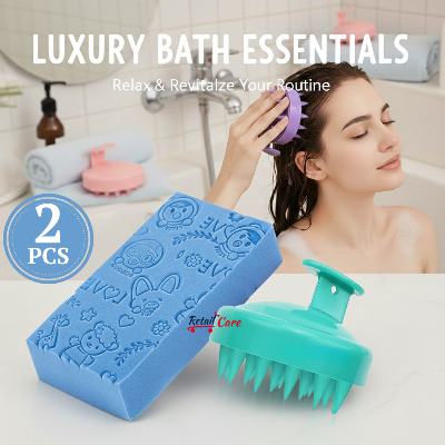 Picture of Multifunctional Premium Quality 2-in-1 Hair & Body Scrubber | Silicone Massager for Healthy Scalp & Smooth Skin |Head Scrubber, Shampoo Massager & Full Body Skin Exfoliator\Dandruff Control, Hair Growth & Gentle Body Exfoliator