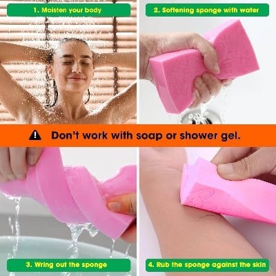 Picture of Bath & Skin Care Combo: Soft Scrubbing Sponge & Silicone Face Scrubber | Deep Cleansing Bath Tool Set |Premium Bath & Face Cleanser Kit: Exfoliating Scrub Sponge & Soft Silicone Brush