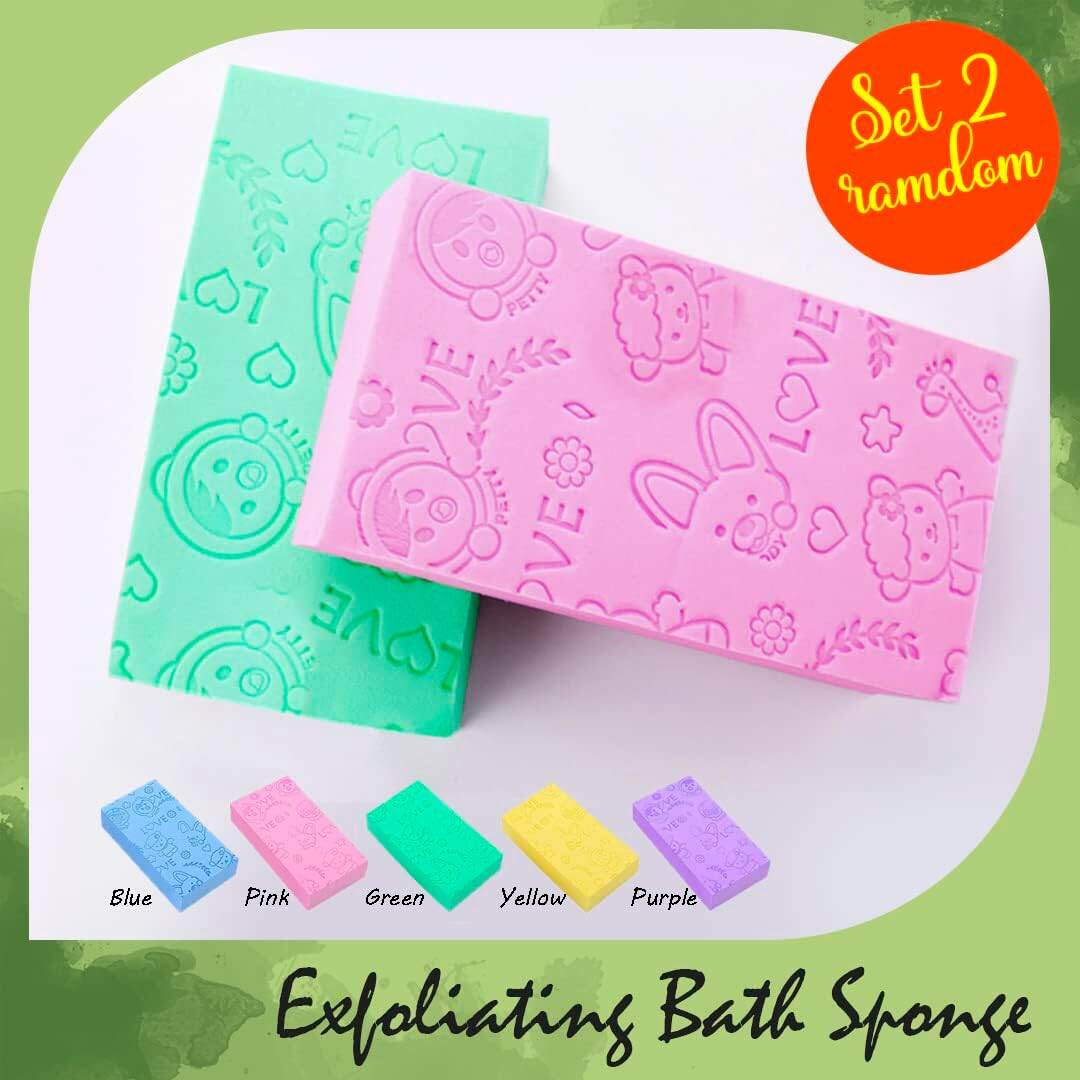 Picture of Premium Soft Baby & Mom Bathing Sponge – Cartoon Embossed Safe Cleaning Foam Block for Kids & Mothers | Gentle Body Wash Sponge for Sensitive Skin |“Multi-Use Bathing Sponge for Mother & Baby – Soft and Comfortable