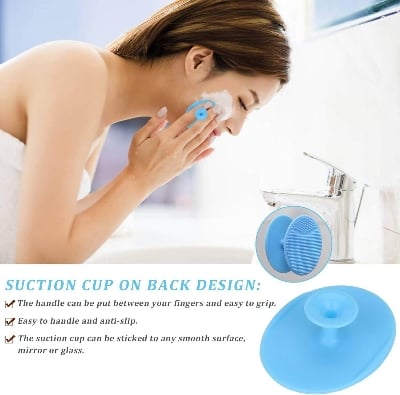 Picture of 2 in 1 Silicone Facial Cleansing Set - Manual Face Scrubber & Nose Cleaning Brush for Deep Cleaning and Exfoliating |Silicone Facial Cleansing Brush Set | Deep Cleaning Face Wash Tool