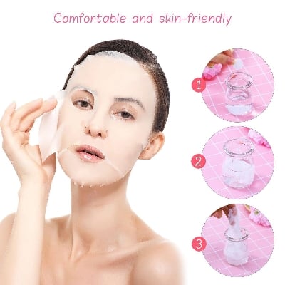 Picture of Disposable Compressed Face Mask - DIY Skin Care Facial Cotton Sheet Mask  30 PcsCompressed Face Mask DIY Facial Sheet Mask Paper Tablet for Skin Care - Natural Cotton Candy Mask