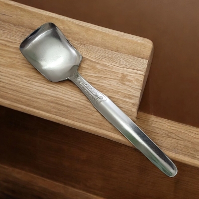 Picture of Silver Kitchen Tool - 22cm Square Stainless Steel Serving Spoon - 1 Piece-Silver