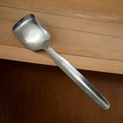 Picture of Silver Kitchen Tool - 22cm Square Stainless Steel Serving Spoon - 1 Piece-Silver