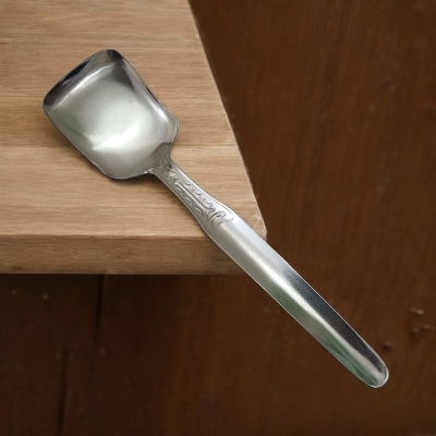 Picture of Silver Kitchen Tool - 22cm Square Stainless Steel Serving Spoon - 1 Piece-Silver