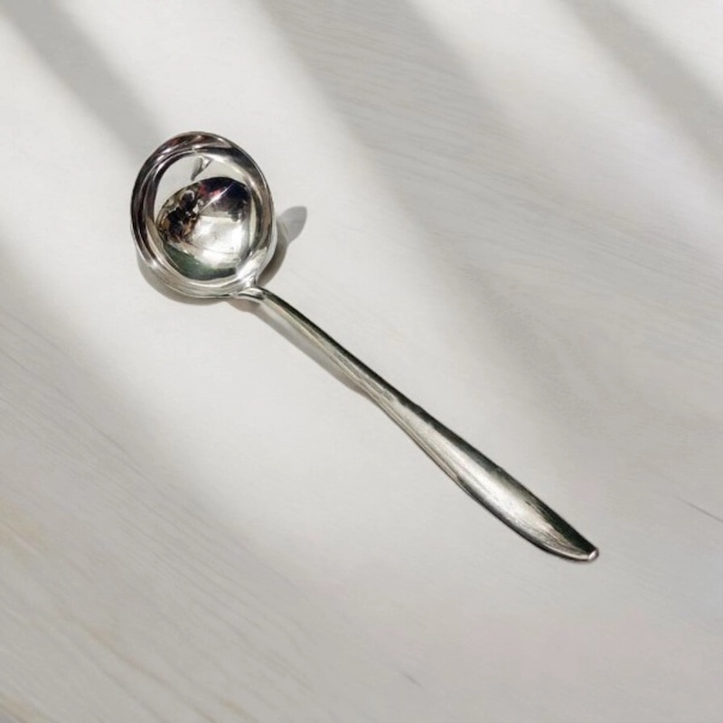 Picture of 10 Inch Stainless Steel Big Soup/Dal Spoon - Mirror Polish, Silver Color, Ideal for Home and Professional Use, Single Piece-Silver