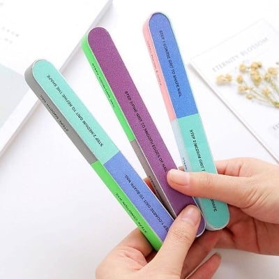 Picture of 3 Pcs Combo 7-Way Professional Nail Buffer and File Set - Multi-Functional Manicure Tool for Shine and Polish |Multi-Step Nail File, Polish & Shine Block Portable Manicure Care Set