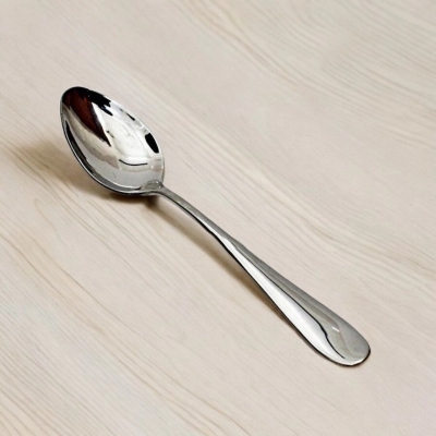 Picture of 9-Inch Heavy Curry Serving Spoon - Stainless Steel with Mirror Polish Finish, Ideal for Cooking and Serving Hearty Dishes - 1 Piece-Silver
