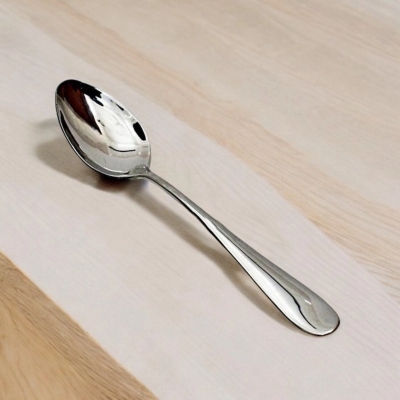 Picture of 9-Inch Heavy Curry Serving Spoon - Stainless Steel with Mirror Polish Finish, Ideal for Cooking and Serving Hearty Dishes - 1 Piece-Silver