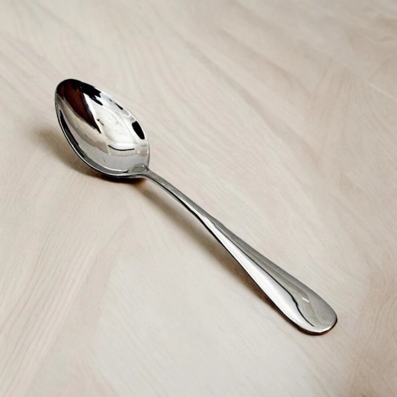 Picture of 9-Inch Heavy Curry Serving Spoon - Stainless Steel with Mirror Polish Finish, Ideal for Cooking and Serving Hearty Dishes - 1 Piece-Silver
