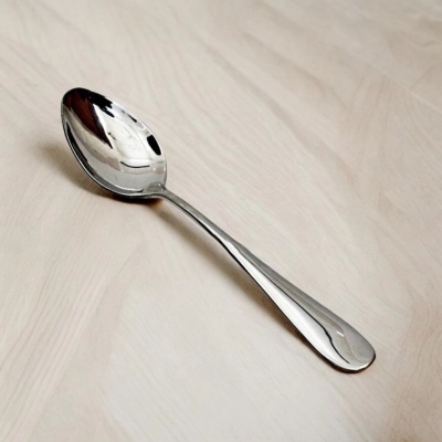 Picture of 9-Inch Heavy Curry Serving Spoon - Stainless Steel with Mirror Polish Finish, Ideal for Cooking and Serving Hearty Dishes - 1 Piece-Silver