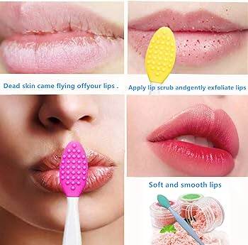 Picture of Silicone Lip Brush, Silicone Lip Scrubber, Colored Lips Brush Exfoliator, Double-Sided Lips Scrubbers Brushes, Soft Exfoliating Scrub, for Nose, Skin Exfoliat Tool 1PCS