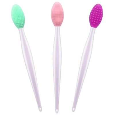 Picture of Lip Scrub Tool Silicone Lip Brush Exfoliating Double-Sided Lip Scrubber Tool for a Smoother and Fuller Appearance,Cleaner,Work for Lips Nose and Face Cleansing- 1PCS