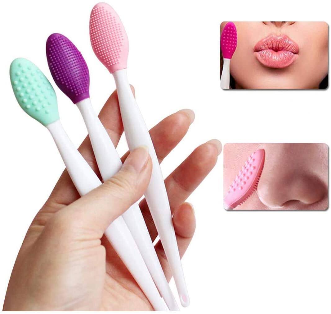 Picture of Reusable Silicone Facial Cleansing Brush Soft Exfoliating Face Scrubber Blackhead Remover Nose Pore Cleaner Lip Scrub Tool (1pcs/2pcs/4pcs)