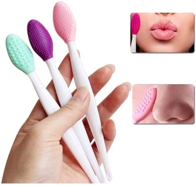 Picture of Reusable Silicone Facial Cleansing Brush Soft Exfoliating Face Scrubber Blackhead Remover Nose Pore Cleaner Lip Scrub Tool (1pcs/2pcs/4pcs)