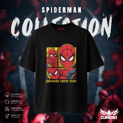 Picture of Spider-Man - Zunkies Oversized Drop Shoulder T-shirt