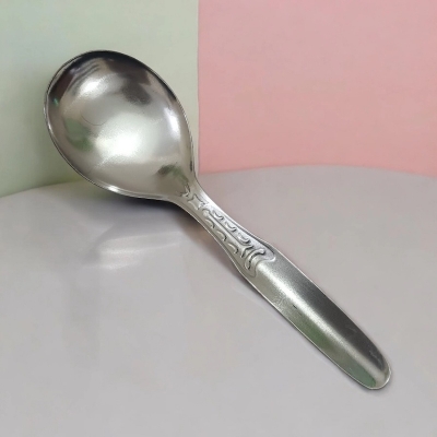Picture of 1 Piece Multicolor Rice Spoon - Stainless Steel, Silver with Mirror Polish, Ideal for Cooking and Serving-Silver