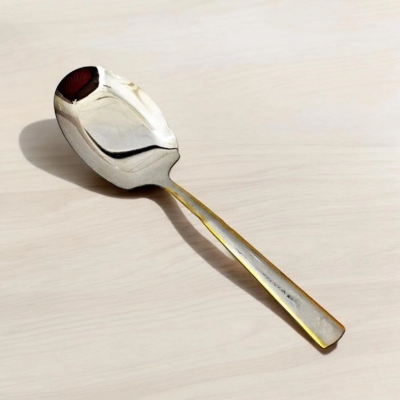 Picture of Golden Design 12 Inch Rice Serving Spoon - Stainless Steel, Mirror Polish, Non-Magnetic, Silver, Ideal for Cooking and Serving-Silver