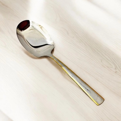 Picture of Golden Design 12 Inch Rice Serving Spoon - Stainless Steel, Mirror Polish, Non-Magnetic, Silver, Ideal for Cooking and Serving-Silver