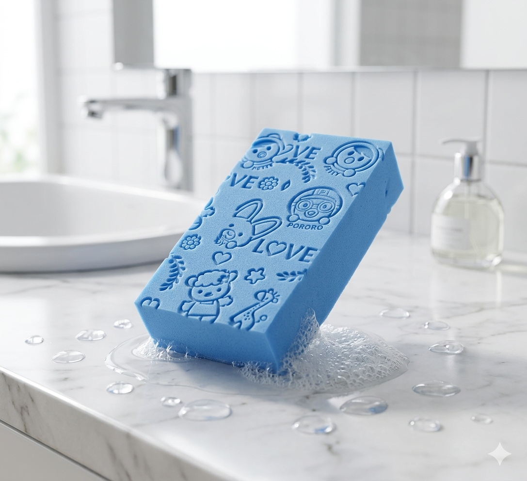 Picture of 2 Pcs Super Soft Bath Sponge - Dead Skin Remover Body Scrubber Exfoliating Sponge For Shower Ultra Soft Exfoliating Sponge  Spa Scrub Exfoliating, Bath Body Shower Sponge, - (For All Skin Types)