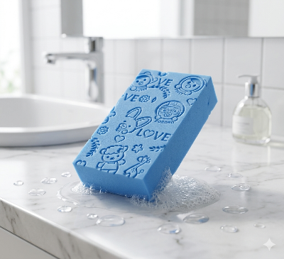 Picture of 2 Pcs Super Soft Bath Sponge - Dead Skin Remover Body Scrubber Exfoliating Sponge For Shower Ultra Soft Exfoliating Sponge  Spa Scrub Exfoliating, Bath Body Shower Sponge, - (For All Skin Types)
