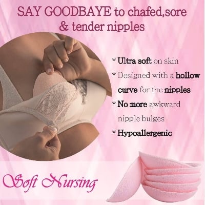 Picture of 2 Pcs Ultra-Soft Washable Cotton Breast Pads - Breathable & Comfortable Nursing Pads for Mom