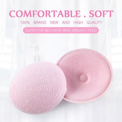 Picture of 2 Pcs Ultra-Soft Washable Cotton Breast Pads - Breathable & Comfortable Nursing Pads for Mom