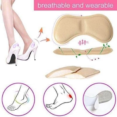 Picture of 1 Pair Heel Insoles Patch Pain Relief Anti-wear Cushion Pads Feet Care Heel Protector Adhesive Back Sticker Shoes Insert Insole-Shoes Accessories-Shoes Accessories-RetailCare