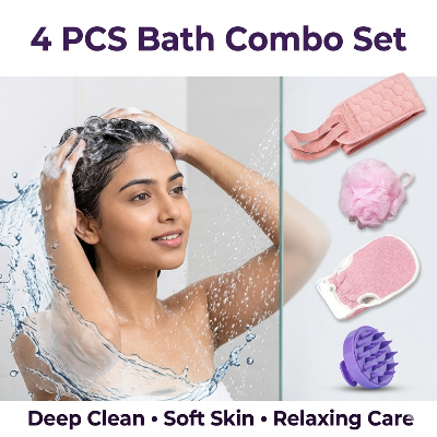 Picture of Best Seller 4-in-1 Premium Bath Spa Set – Professional Exfoliating & Deep Cleaning Kit for Glowing Skin All-in-One Bath & Body Spa Kit