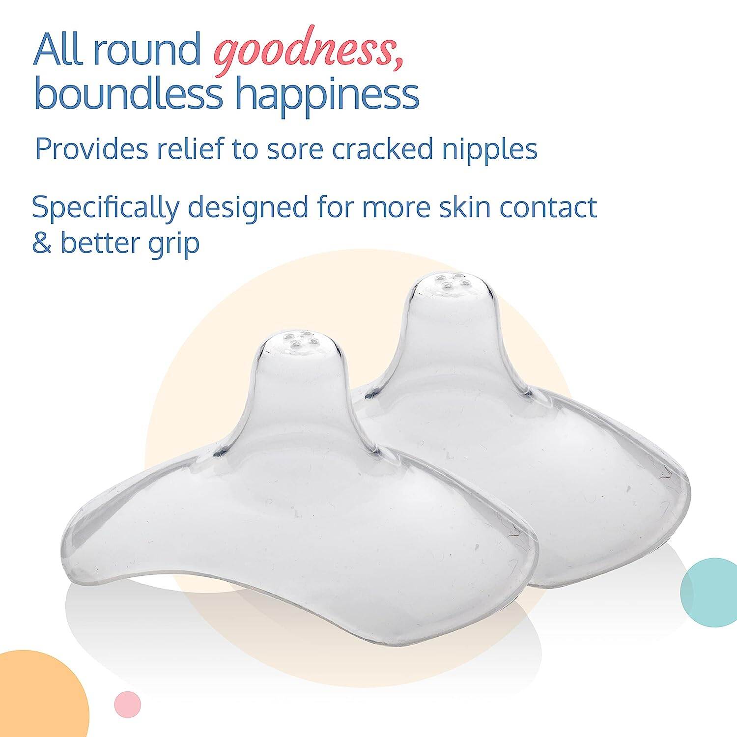 Picture of 2pcs/set Contact Nipple Shields for Breastfeeding, Ultra Thin Silicone Nipple Shield, Breast Milk, Feeding Protection, Nipple Shield, Breastfeeding, BPA Free