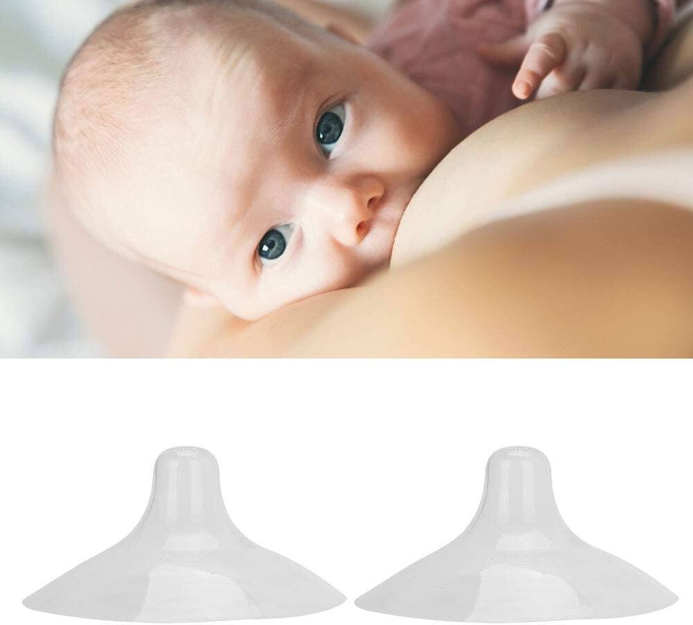 Picture of 2pcs/set Contact Nipple Shields for Breastfeeding, Ultra Thin Silicone Nipple Shield, Breast Milk, Feeding Protection, Nipple Shield, Breastfeeding, BPA Free